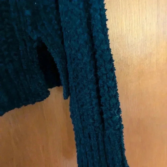 Free People women's black knit wrap front sweater pullover size XS boho - Picture 8 of 8